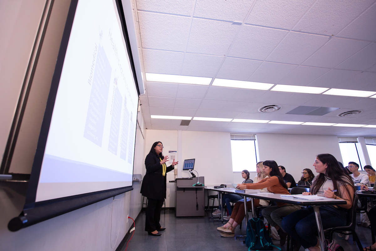 faculty member teaching a class