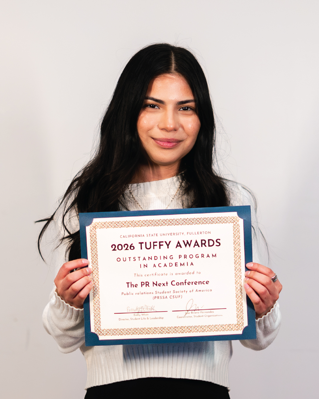 Student awarded Outstanding Program in Academia