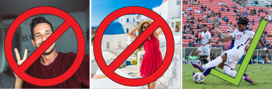 examples of unacceptable and accepatable entries