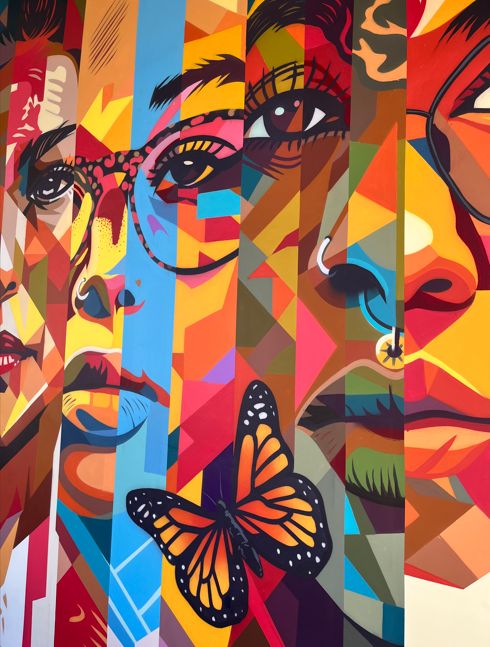 Mural outside HSS building, by Brian Peterson
