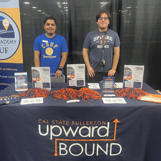 Upward bound staff tabling at an event 