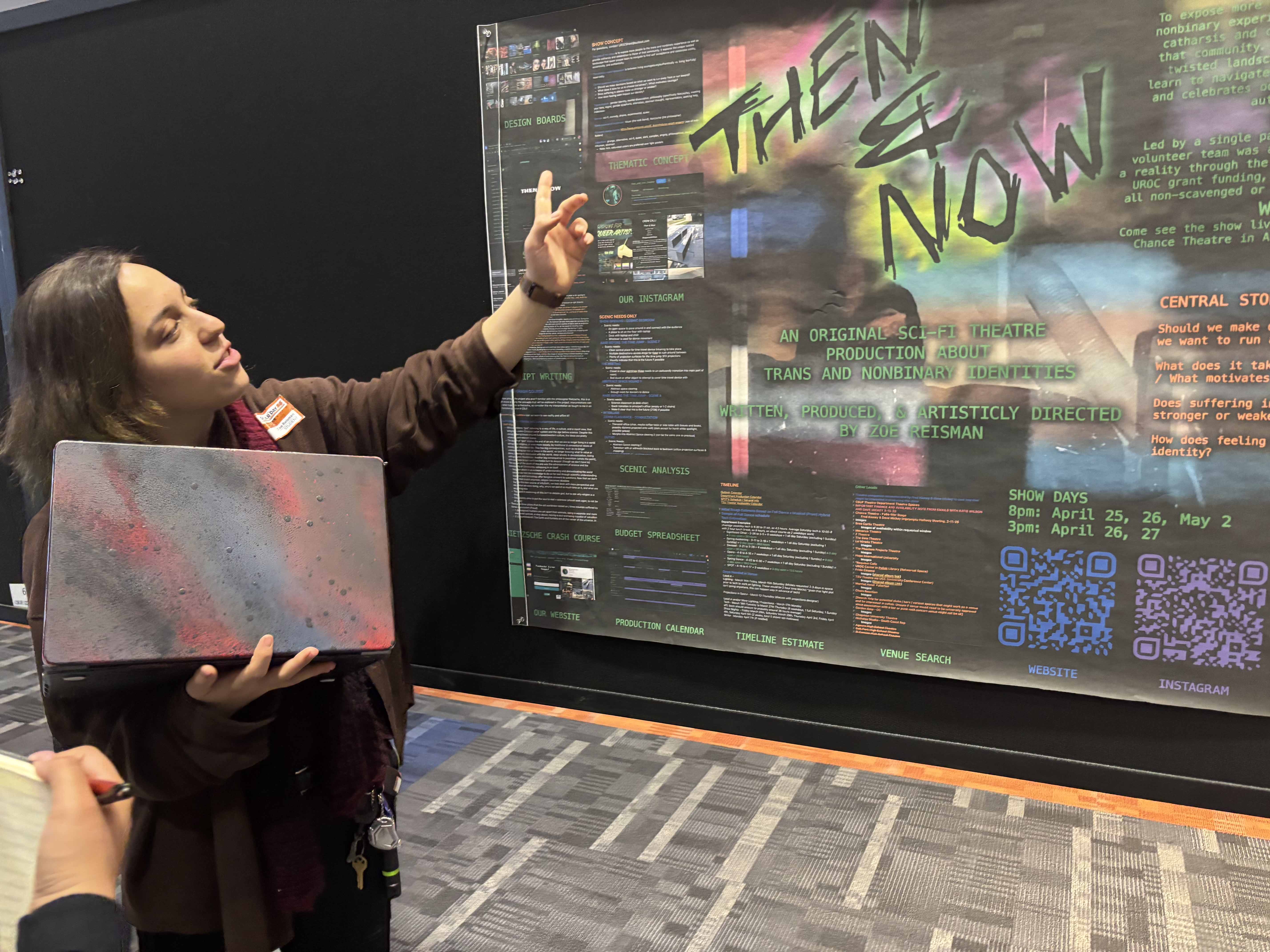 student zoe reisman presents poster