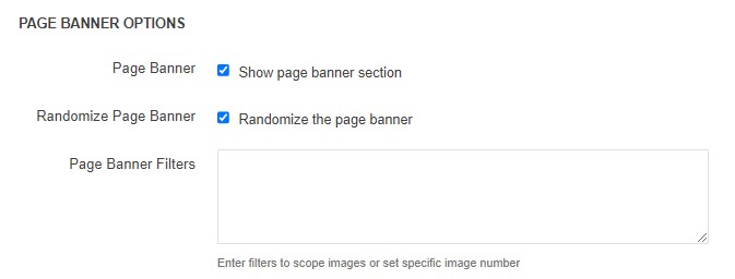page property settings for banners