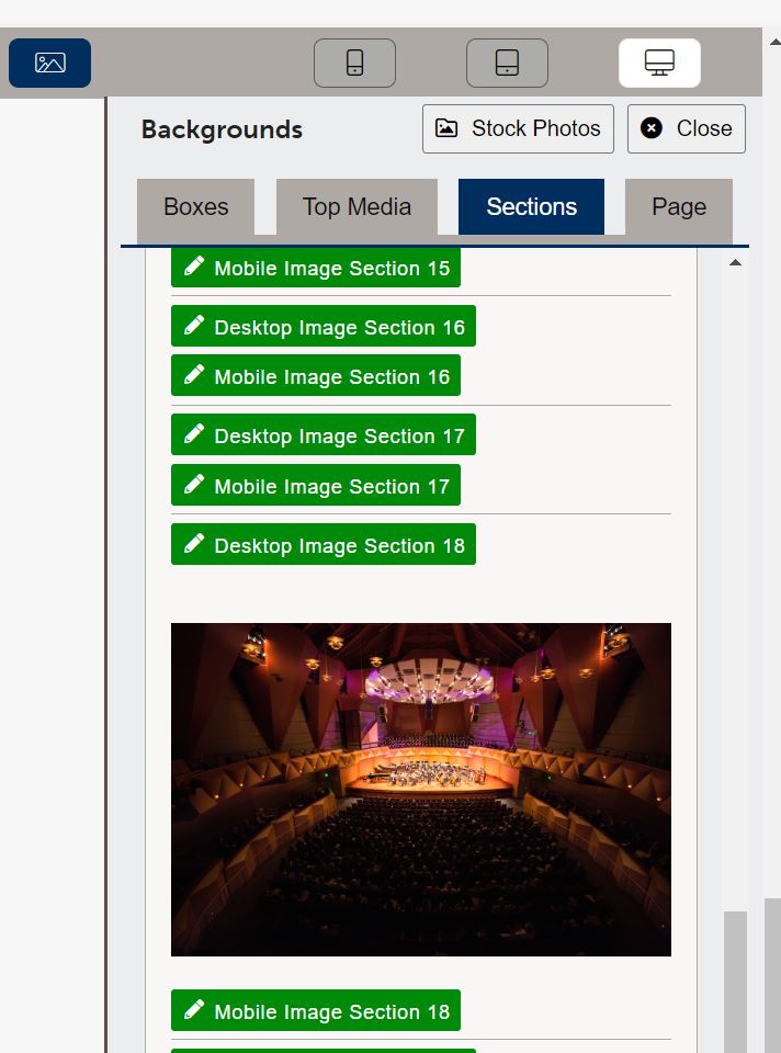 background image added to section